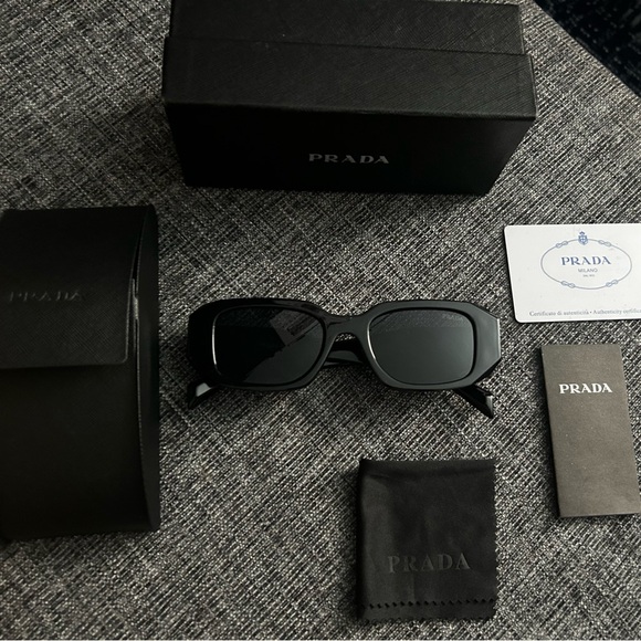 Prada Unisex PR17WS 49mm Rectangle Sunglasses - Picture 3 of 6